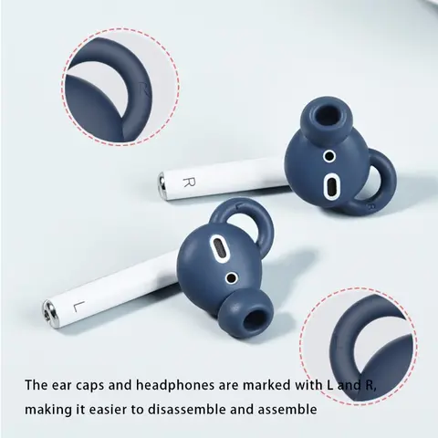 이어폰 팁 이어 버드 에어팟 1/2 & Earpods 헤드셋 실리콘 안티 드롭 이어 버드 예비 부품 수리 부품