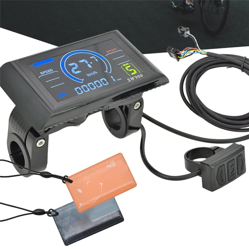 

CGDS-NFC Индуктивный ЖК-дисплей для горного велосипеда SW900 для управления скоростью электрического велосипеда Водонепроницаемый дисплей