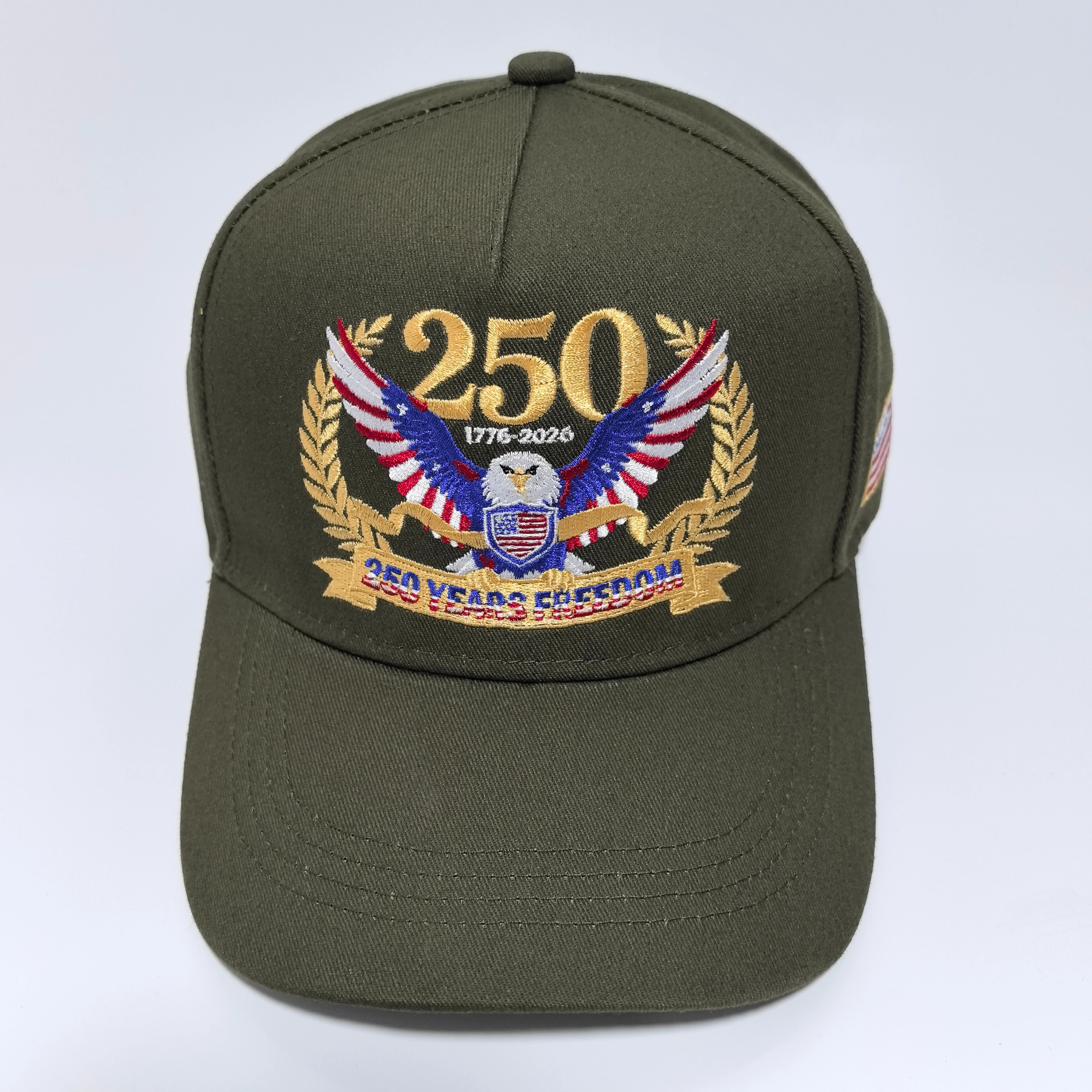 Golf Cap Dad - 野球帽、白頭鷲の旗が刺繍されたキャップ、アメリカ愛国的なパパハット、調節可能な男女兼用帽子、記念野球帽
