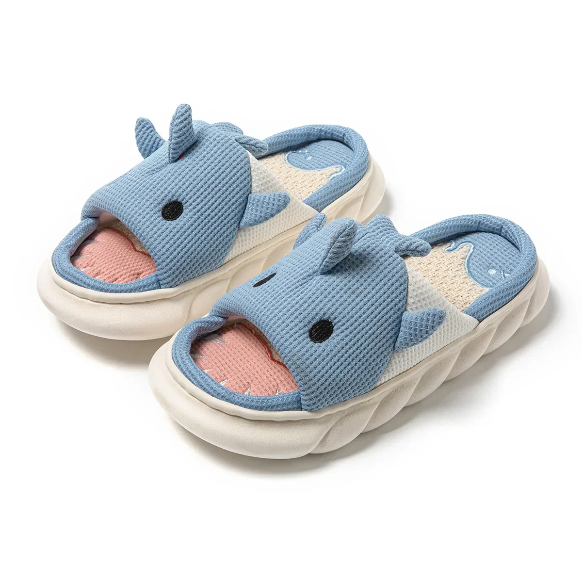 Home Linen Shark Slippers Cloud Platform Women Dog Bear Cute Indoor House Non Slip Thick Funny Sandals Cartoon Kawaii Shoes 2024