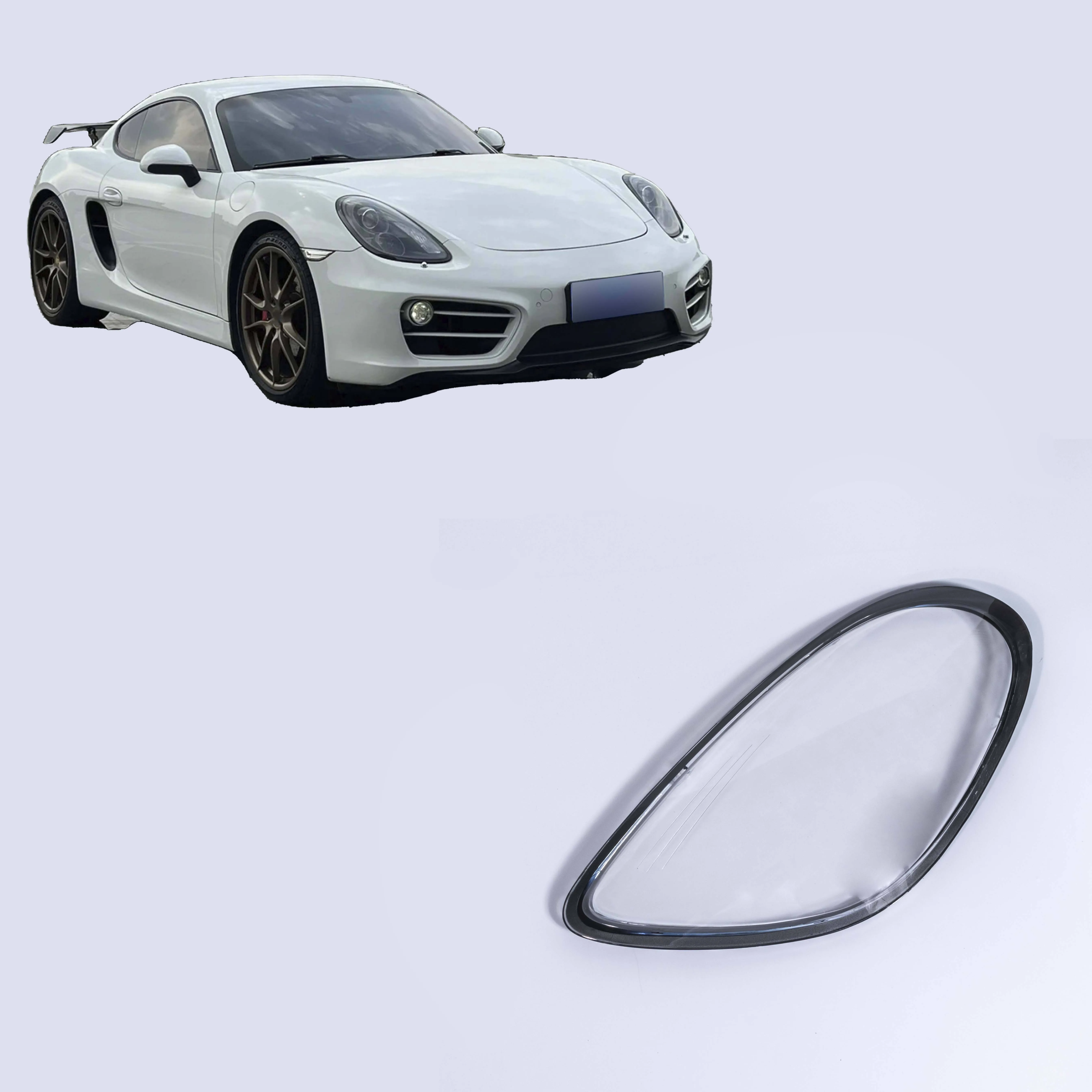 Auto Lighting System Car Transparent Headlight Lens Cover for  Cayman 2013