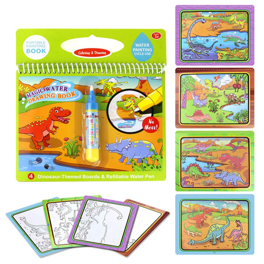 Coolplay-Water Drawing Book for Kids, Coloring Book, Painting Board, Doodle Book, Brinquedos Educativos, Xmas Gifts