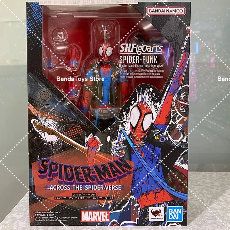 バンダイ-s.h.figuartsのアクションフィギュア,スパイダーマン,パンク