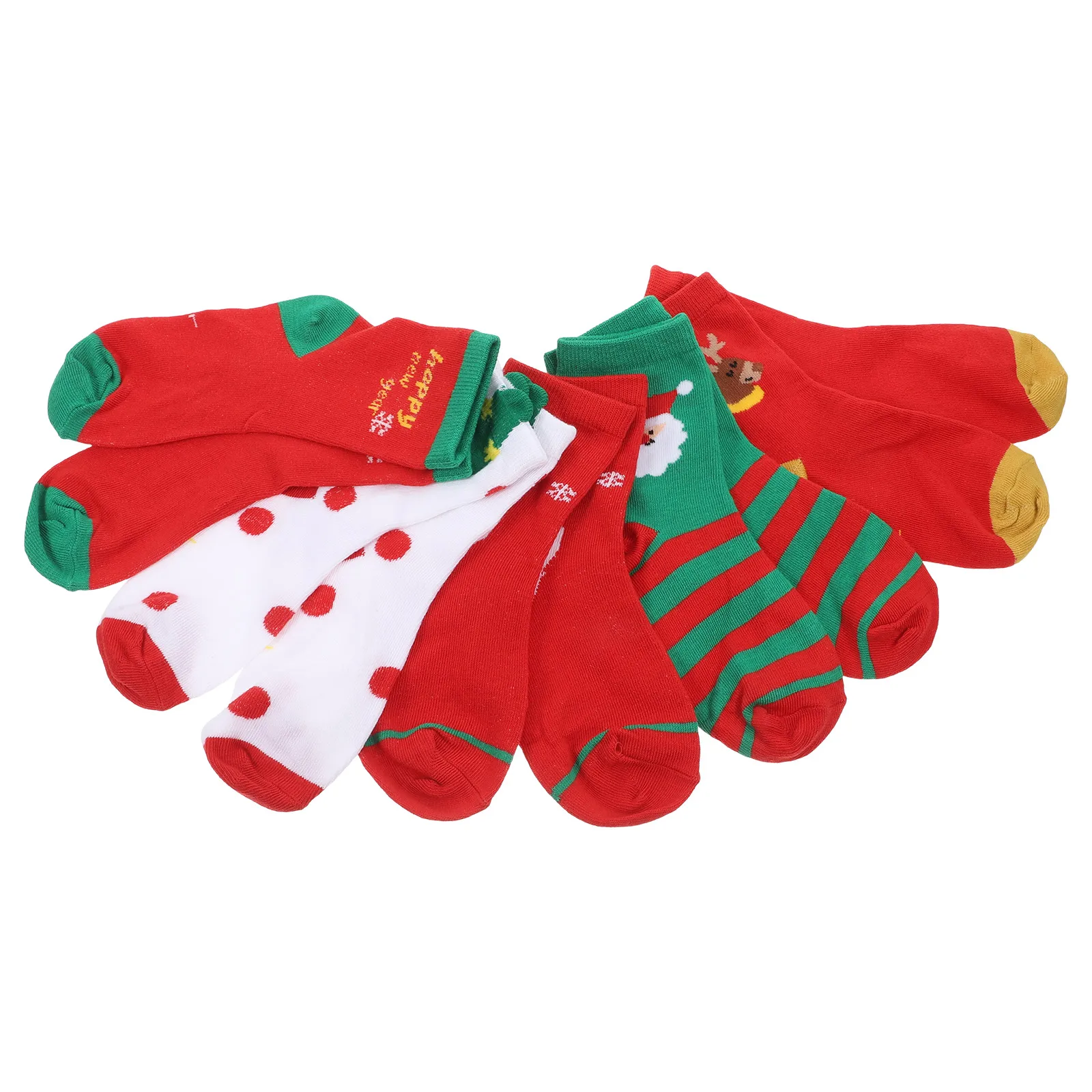 

5 Pairs Christmas Socks Kids Cotton Novelty Pattern Lightweight Durable Occasions Halloween Stockings