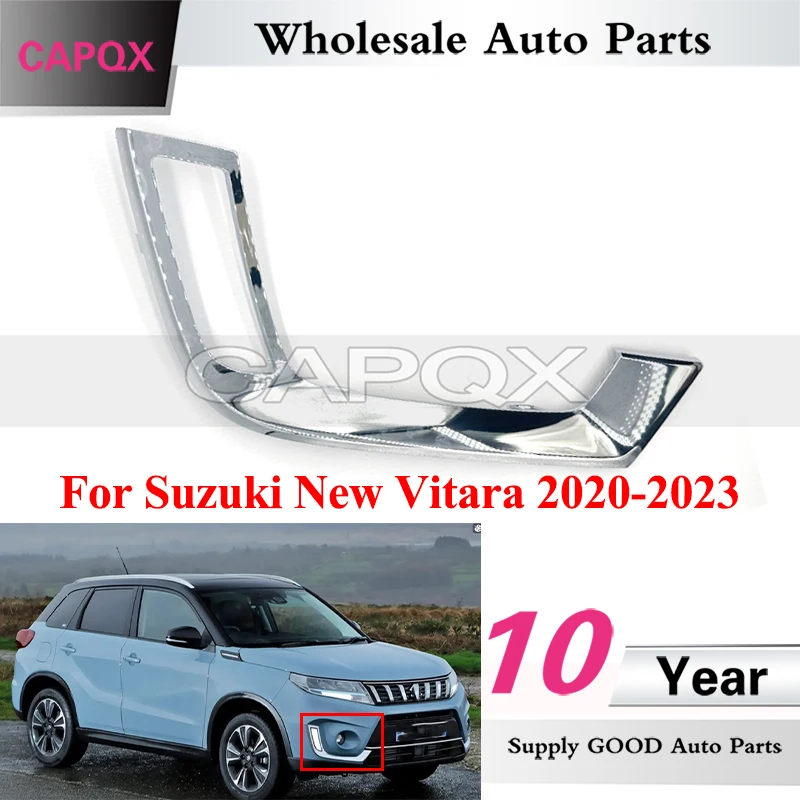 CAPQX Daytime Running Light Bezel Cover For Suzuki New Vitara 2020-2023 DRL Day Lamp Cap 71752-86R00-0PG/71751-86R00-0PG