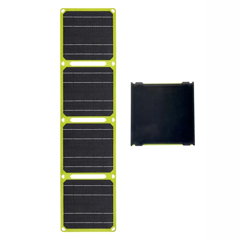 ETFE Solar Panel 21W 40W High Power Monocrystalline Waterproof Foldable Outdoor Cells Battery Charger for Mobile Phone Travel