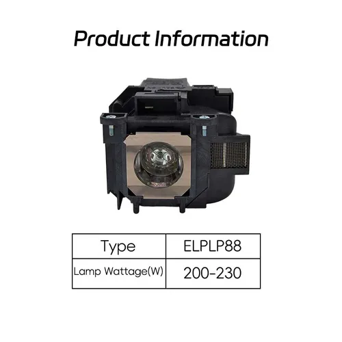 Imagen 1 del producto ELPLP78 ELPLP88 Reemplazo para epson PowerLite Home Cinema 2045 730HD 725HD VS230 VS330 VS335W EX3220 EX6220 EX7220 EX7230