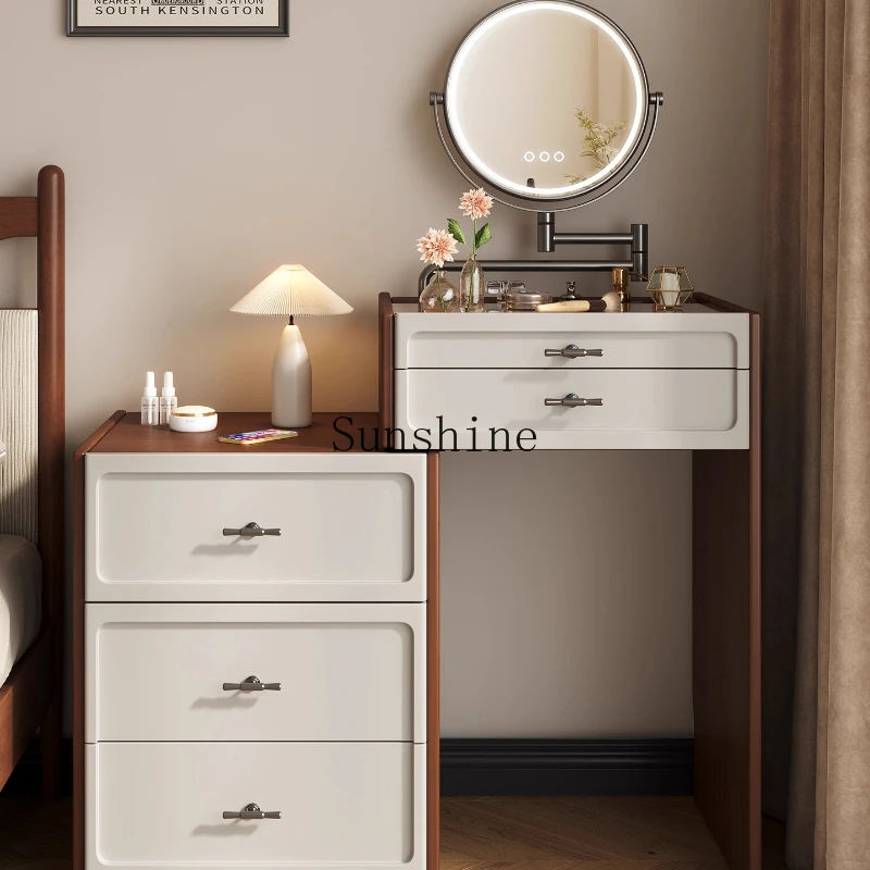 Mini 60cm chest makeup table, integrated small apartment dresser can be retractable 50cm storage