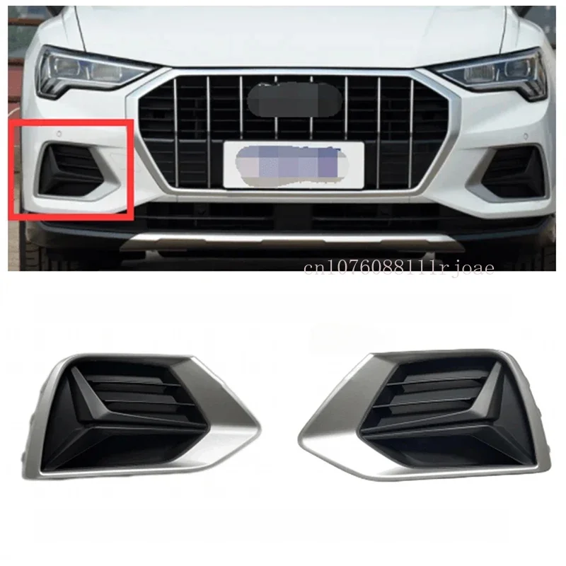 

Auto Left Right Side Front Bumper Fog Light Grille Grill Cover for Audi Q3 2019 2020 2021 2022