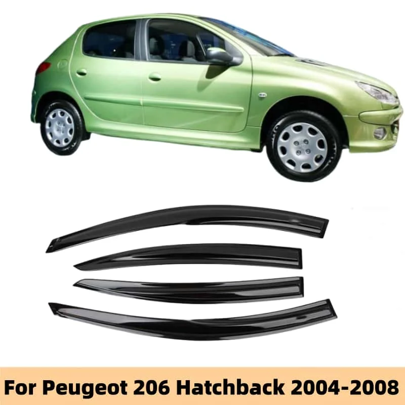 For Peugeot 206 Hatchback 2004 2005 2006 2007 2008 Car Styling Accessories Window Visor Deflector Window Rain Guard Cover