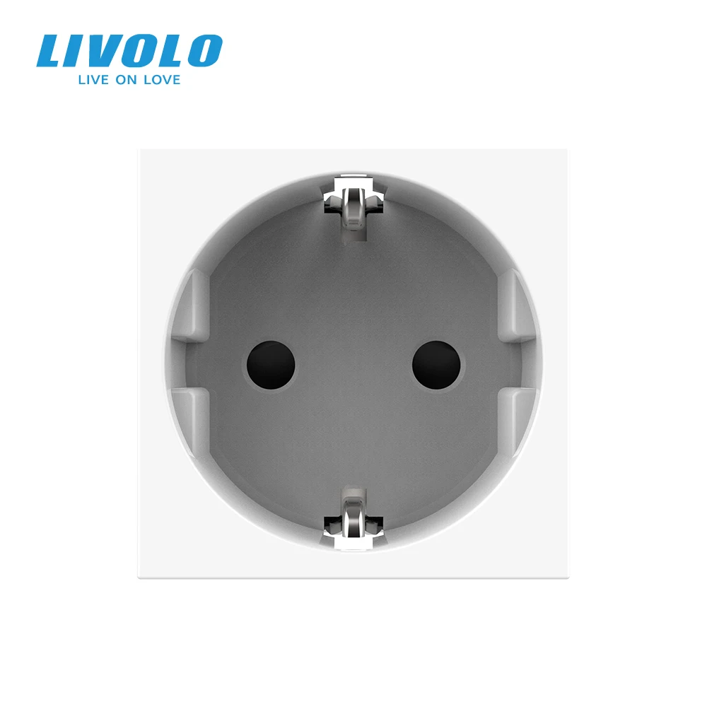 Livolo EU Standard Socket DIY Onderdelen,Without Glass Panel Metal Plate , VL-C7-C1EU (No Metal Plate)