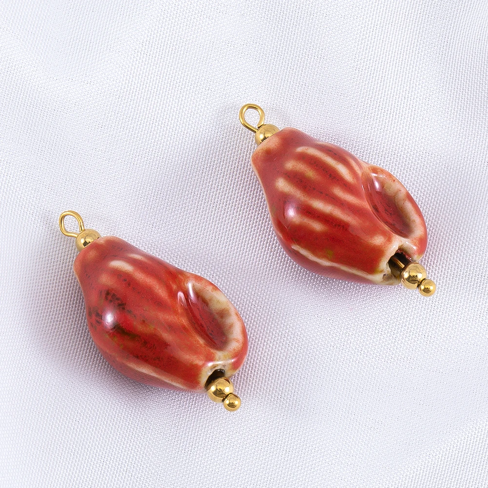 

2 шт., керамические подвески из нержавеющей стали 304, серия Ocean Beach для ожерелья ручной работы «сделай сам», подвески, материалы для поиска ювелирных изделий