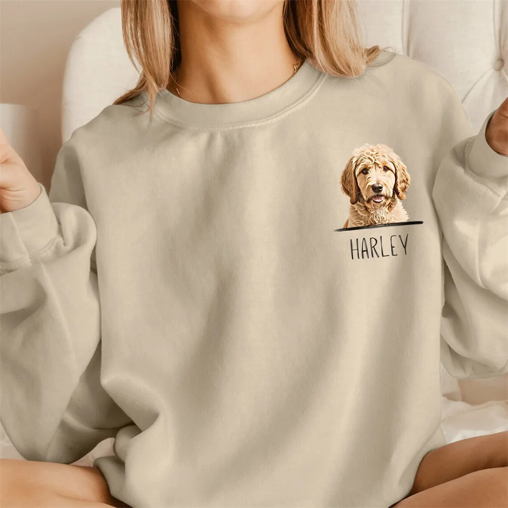 

Custom Pet Sweater Using Pet Photo + Name Custom Dog Portrait Sweater Personalized Dog Pullover Dog Sweatshirt Dog Mom Gift Cust