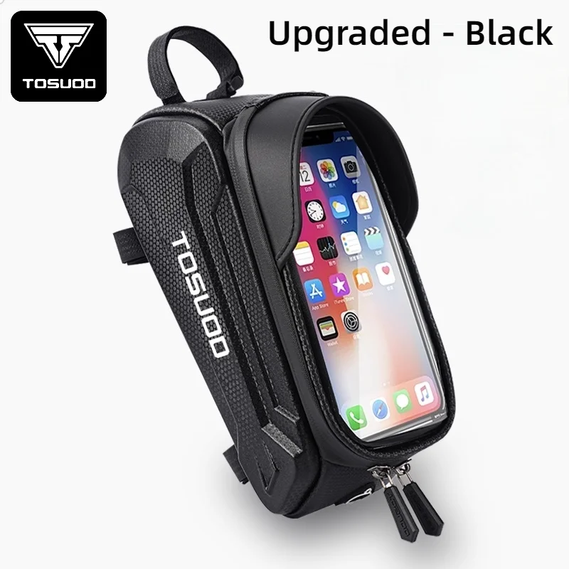 TOSUOD Fahrradtasche Radfahren Top Vorderrohr Rahmentasche Wasserdicht 8 Zoll Handyhülle Aufbewahrung Touchscreen MTB Rennrad Tasche