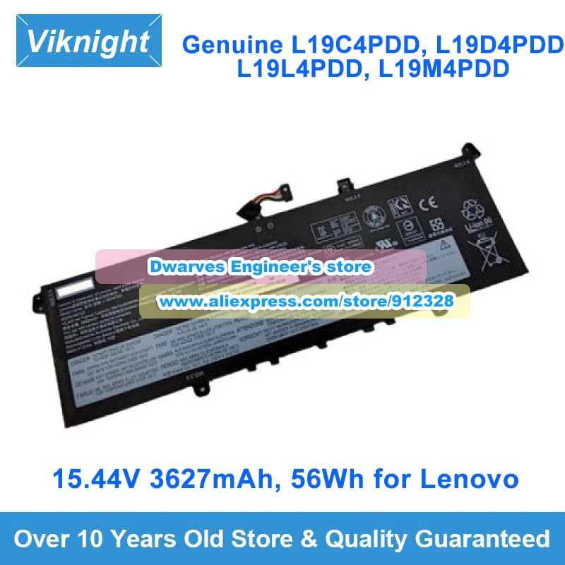 Genuine 15.44V 56Wh L19D4PDD Battery L19M4PDD L19C4PDD L19L4PDD For Lenovo ThinkBook 13s G2 ITL-20V9 G3 ACN 20YA 14s G2 ITL-20VA