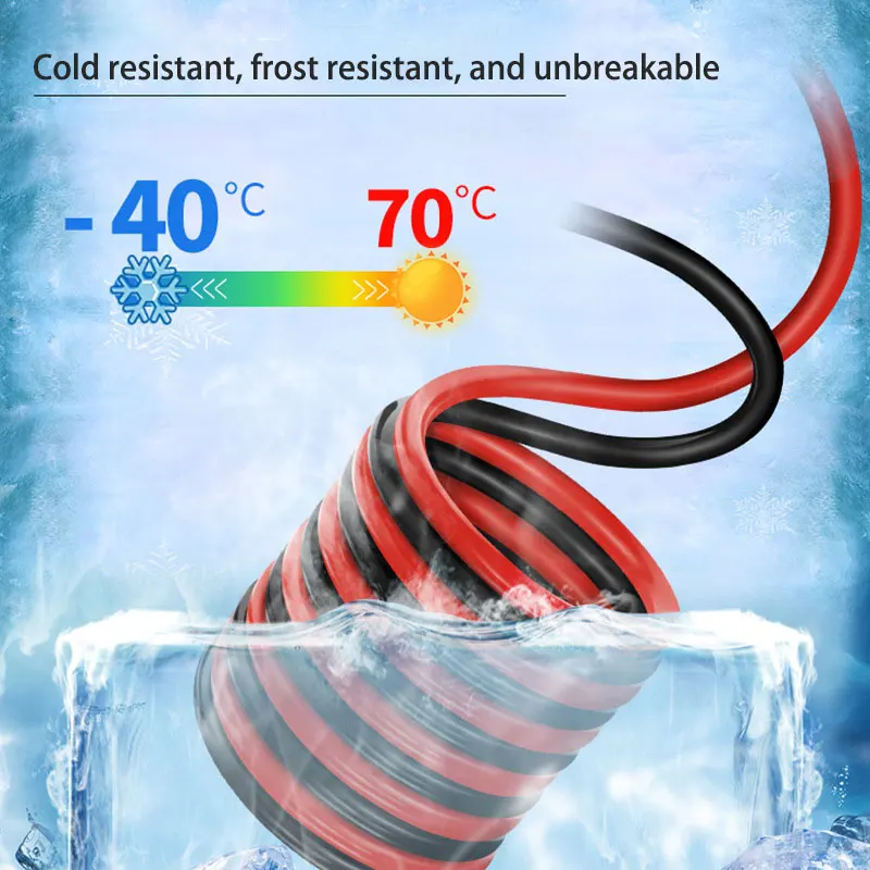 

3m Car Battery With Fire Line Large Car Charging Cable Battery Clip Alligator Emergency Thin Cable Clamp Auto Accessories