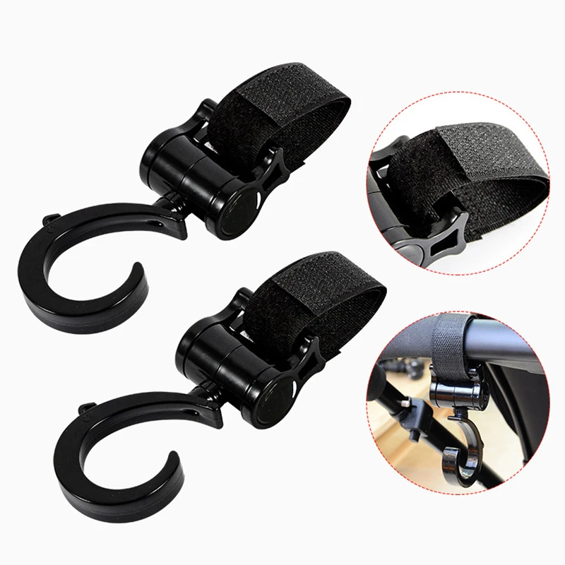 Крючок для детской коляски, пластиковый крючок на липучке, вместительный, для мам, сумка для коляски, велосипеда, мотоцикла