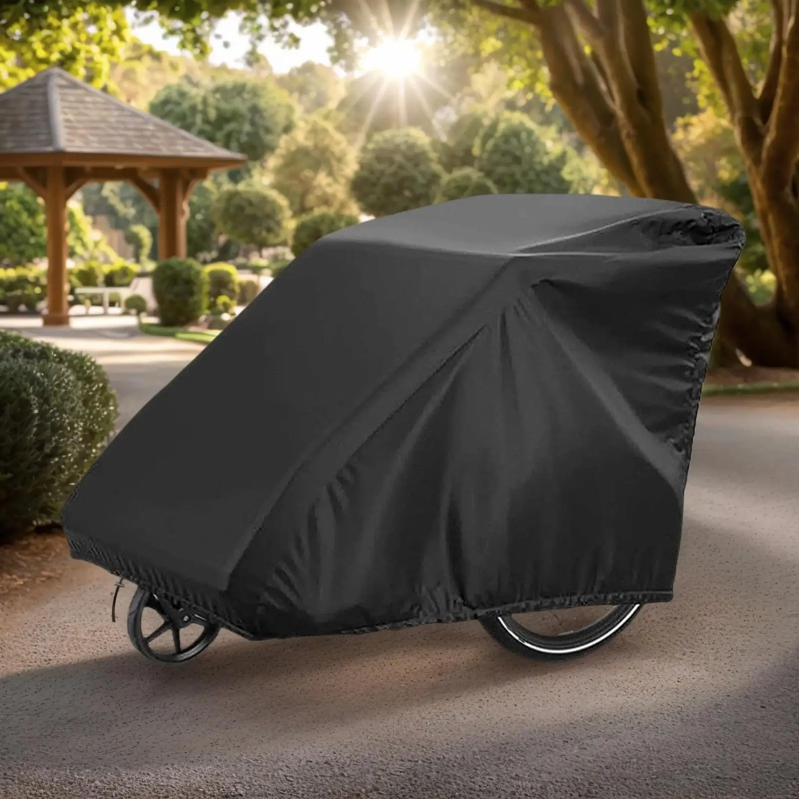 

Уличный чехол для велосипеда, ветрозащитный чехол для прицепа, пылезащитный чехол для велосипеда для кемпинга, путешествий на открытом воздухе, трайк, мотоцикл, прицеп, грязь