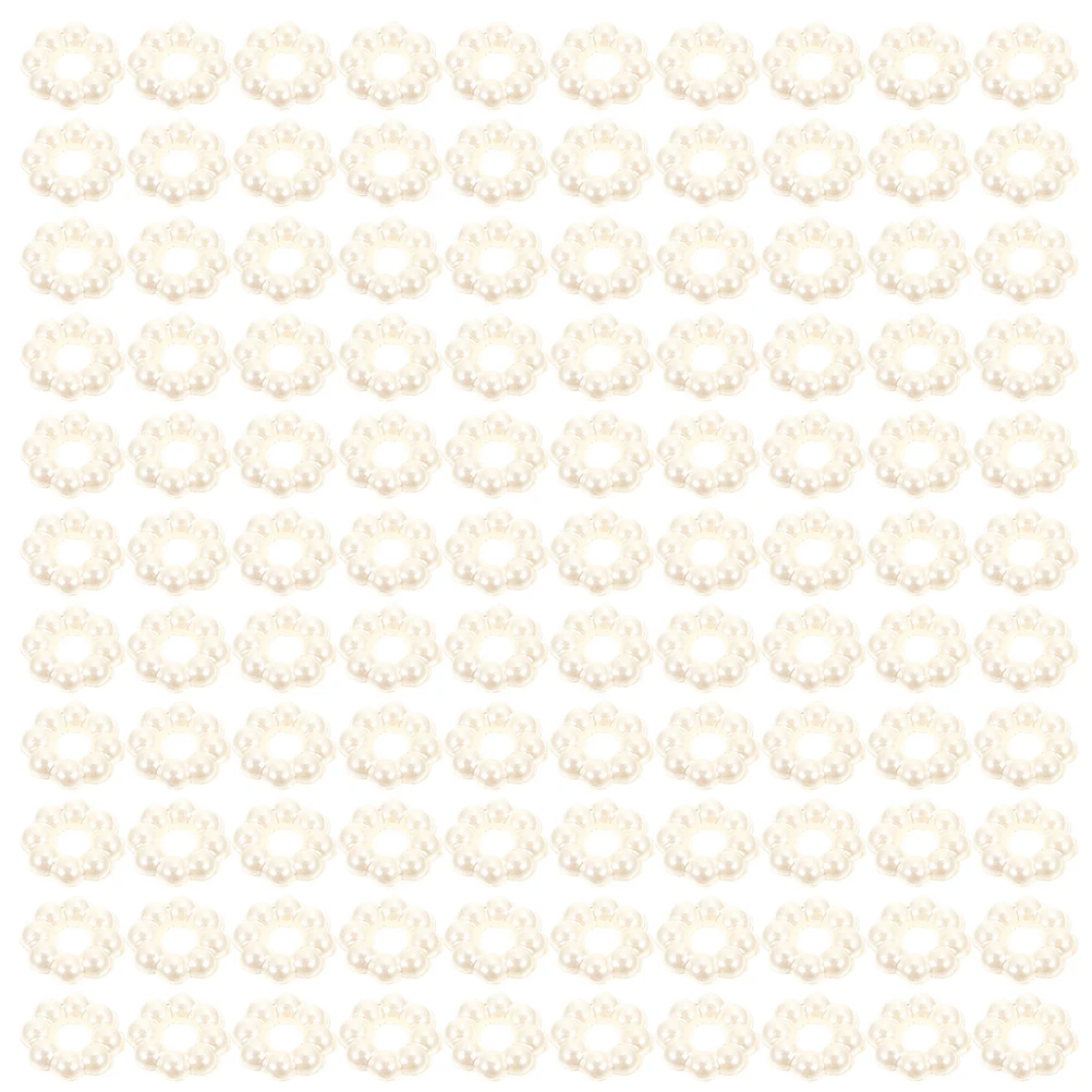 

500pcs DIY Earring Material Artificial Pearl Chains White Abs Elegant Jewelry Charms Rings Faux Pearl Accessories Craft Project