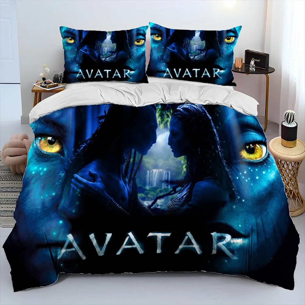 Avatar 2 Movie HD 3D Printed  Comforter Bedding Set,Duvet Cover Bed Set Quilt Cover Pillowcase,king Queen Size Bedding Set Kids