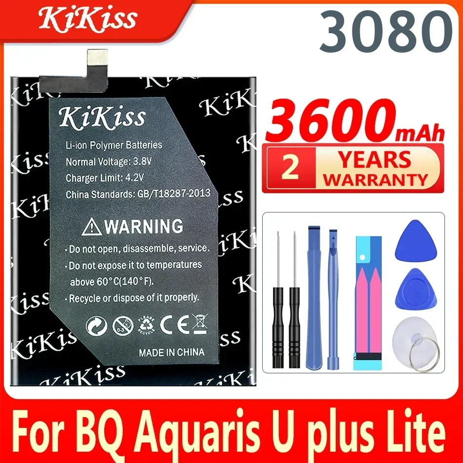 3600mAh Mobile Phone Replacement Battery for BQ Aquaris U / U Lite ULite / U Plus UPlus High Capacity Batteries Batterie Bateria