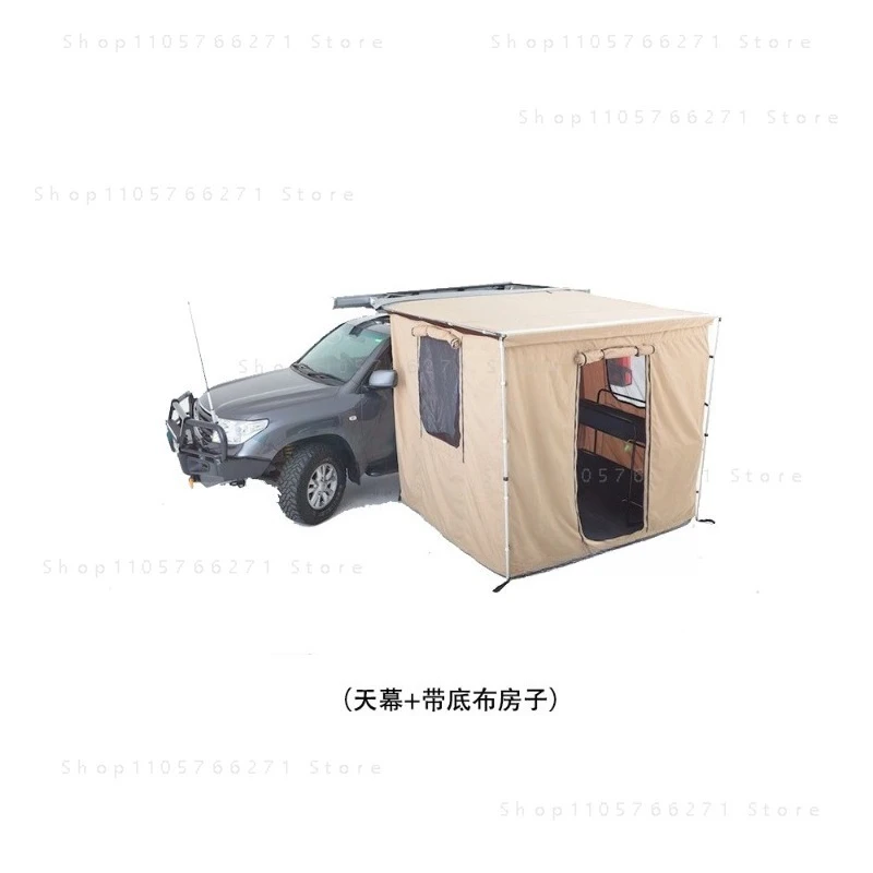 Outdoor Car Side Canopy Tent Sunshade Sunscreen Waterproof Car Awning Vinyl Aluminum Alloy Side Tent Car Side Canopy