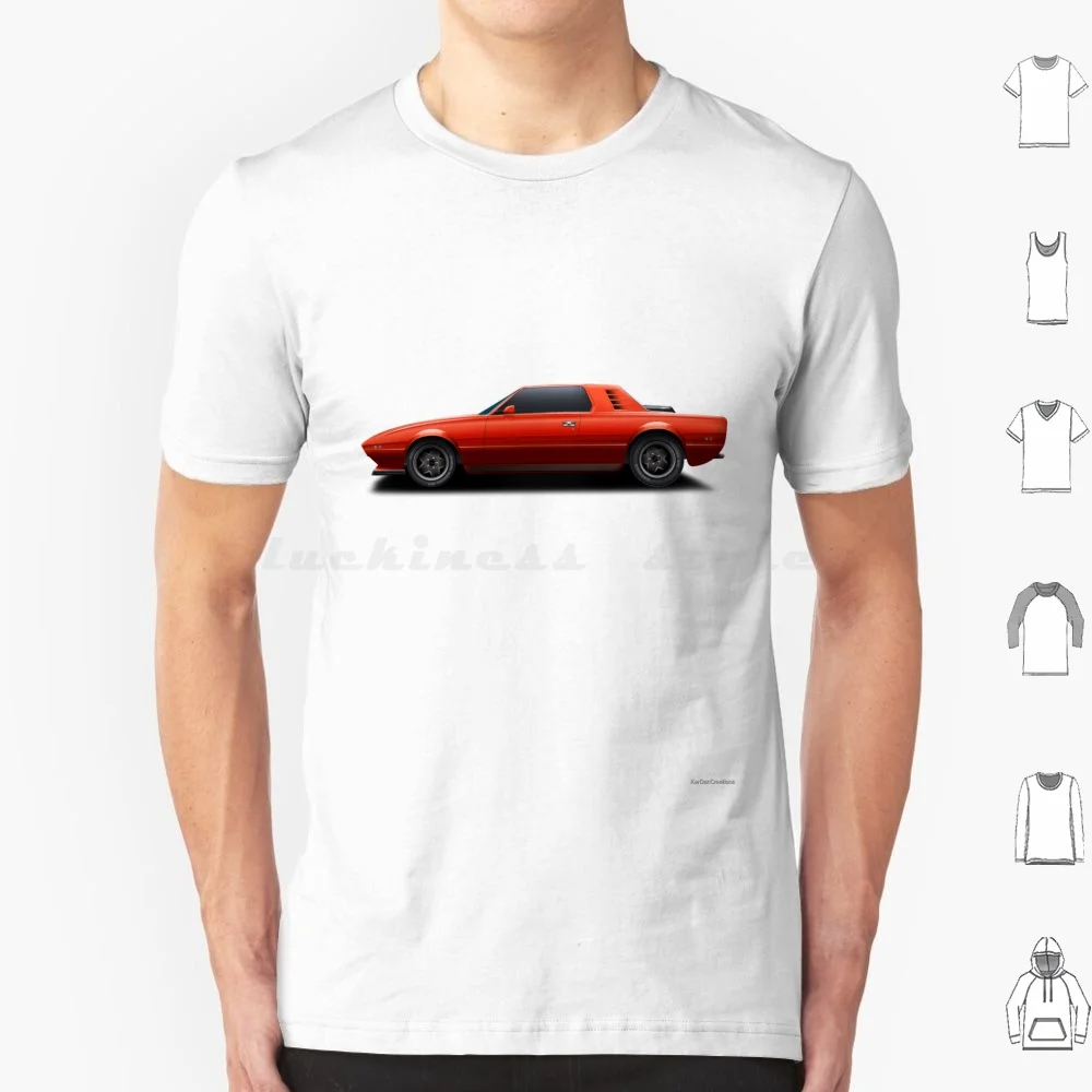 Fiat , Concept Car T Shirt 6Xl Cotton Cool Tee Automotive Automobile Vehicle Car Concept Sportscar Render 2D Orange Black