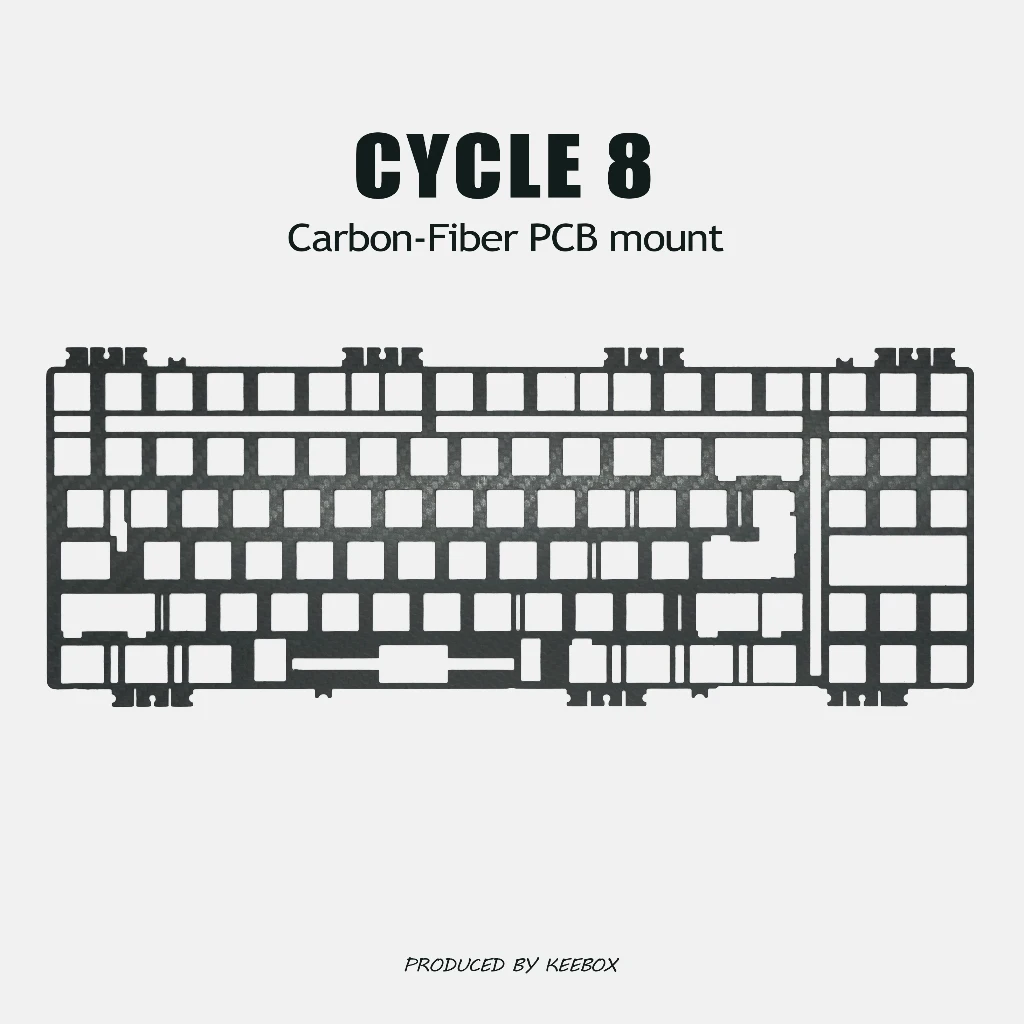 keebox tkd cycle8 pcb mount plate teclado mecanico custom plate pc pp pom fr4 alu keybase de fibra de carbono diy 01