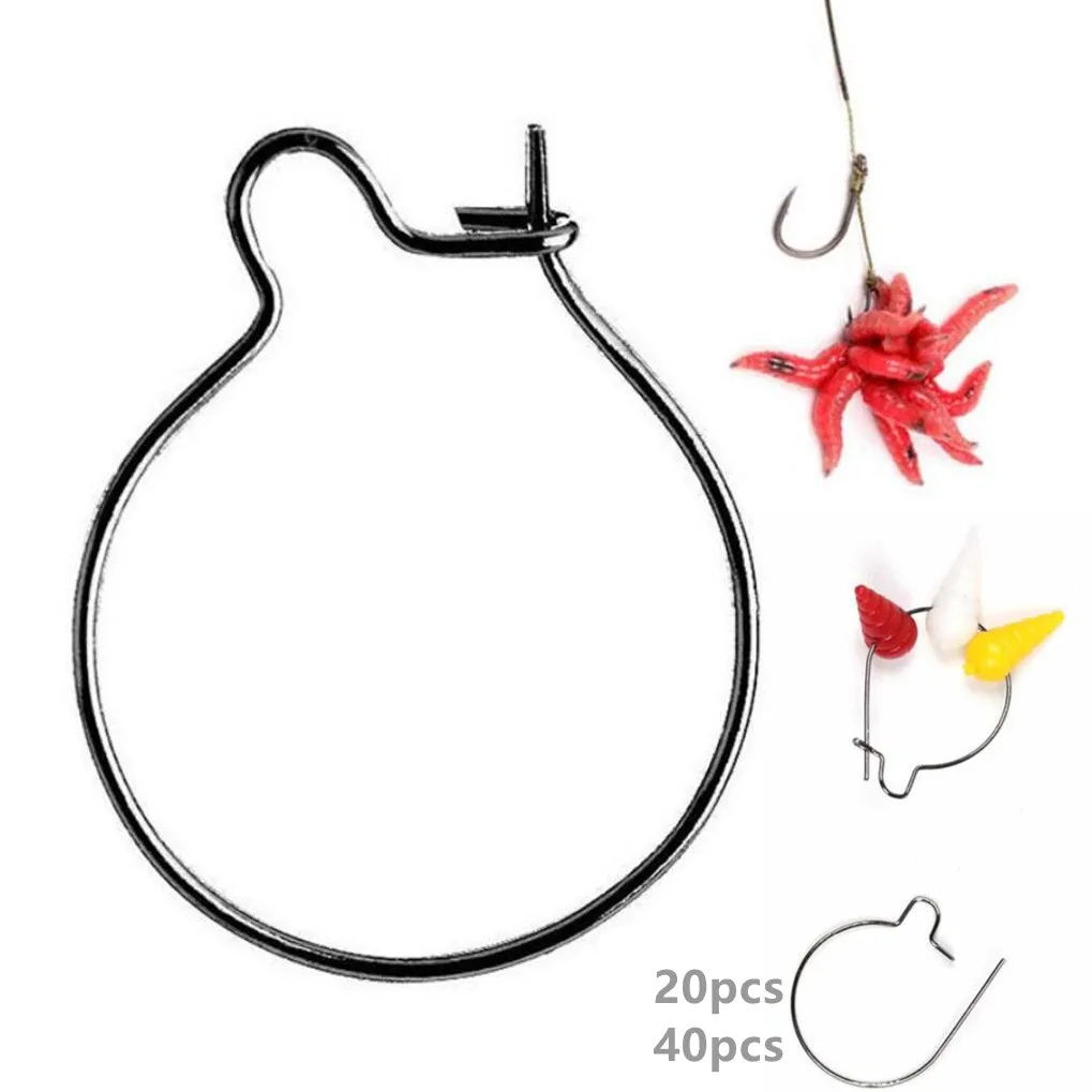 20/40 stücke Karpfen Angeln Maggot Clip Angeln Köder Ring Haken Köder Stachel Pin Spike Live Köder Locken Haken karpfen Chod Haar Rig Tackle