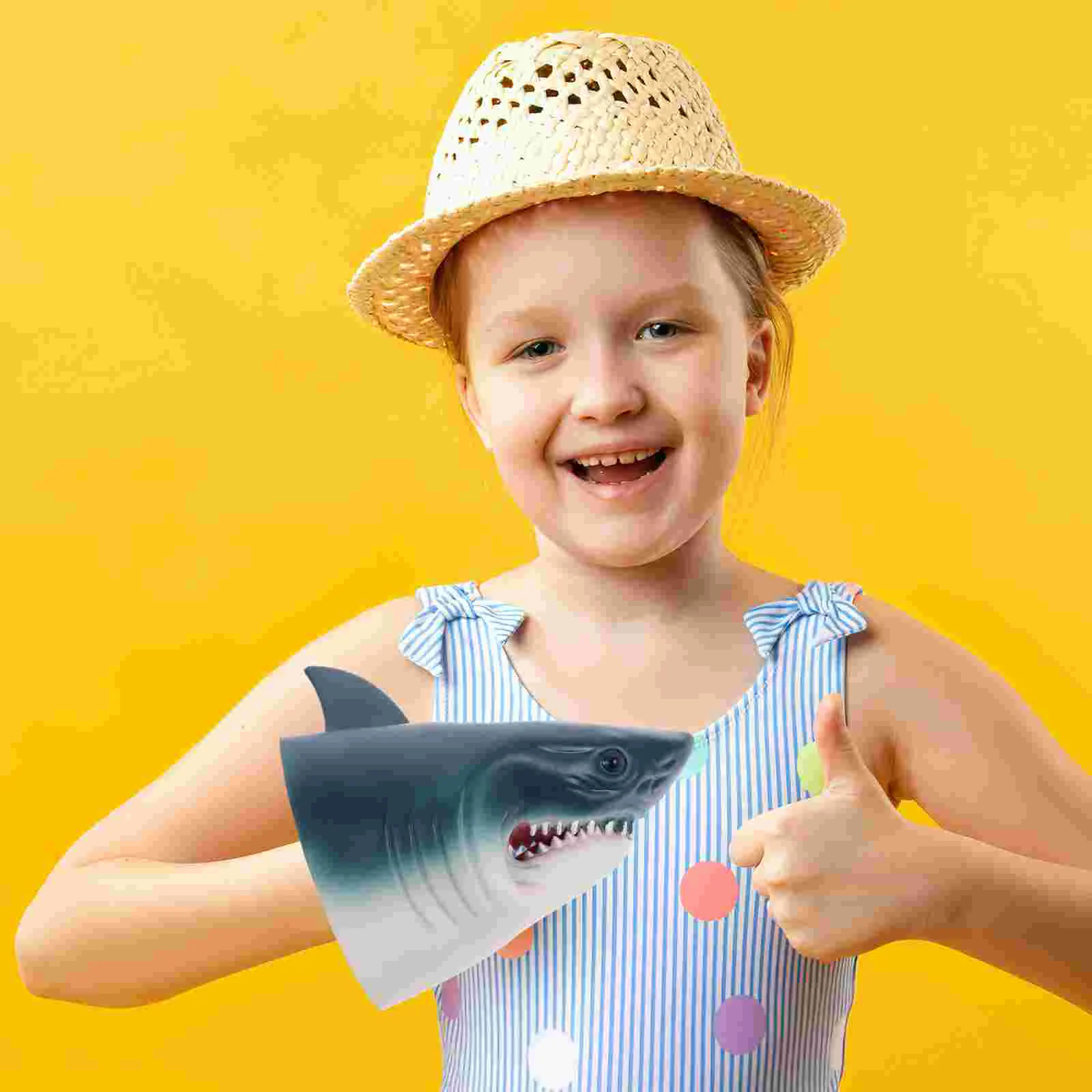 Shark Puppet Toys Early Education Educational Cosplay Rubber Parent-child Interactive