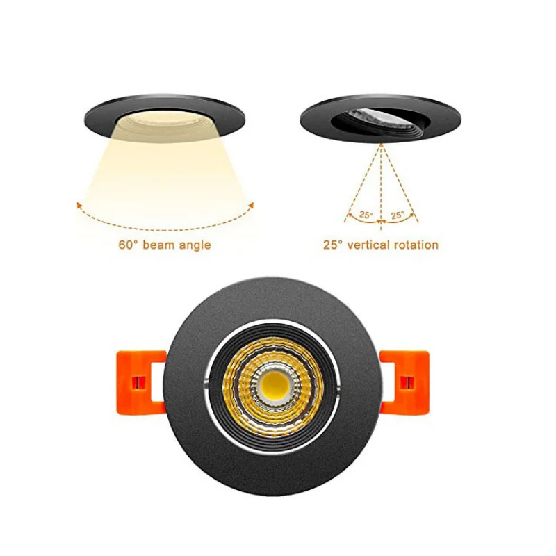 Anti-glare Led Downlights Dimmable AC220V 110V Recessed Led Ceiling Light Aluminum COB CEIL LIGHT Spot lamp