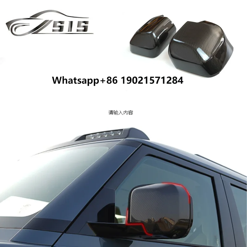 

2020Year up Defender L663 Replacement Dry Carbon Fiber Material Side Mirror Cover Fit for Defender Exterior Side Rearview