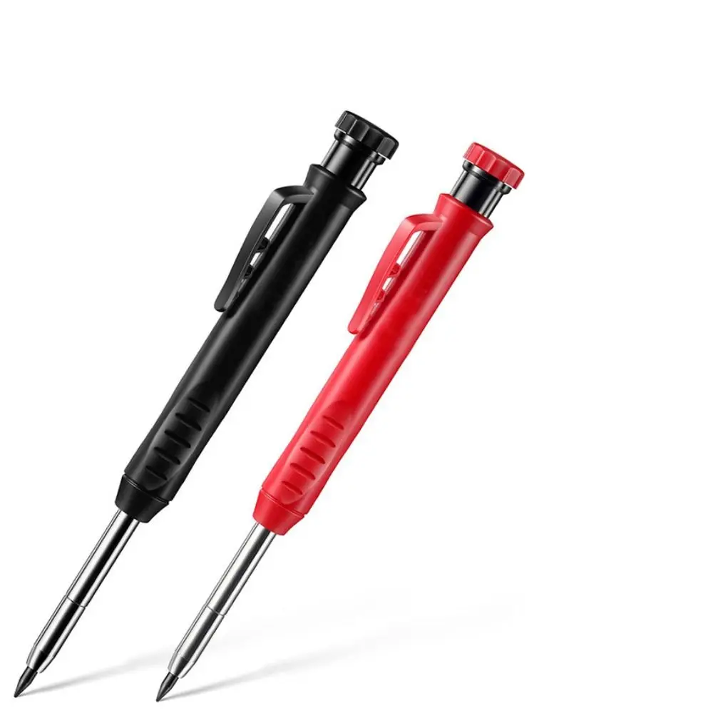 2Pcs Professional Carpenter Pencil Multi-purpose Precise Marking Mechanical Pencil Solid Waterproof Scribing Marking