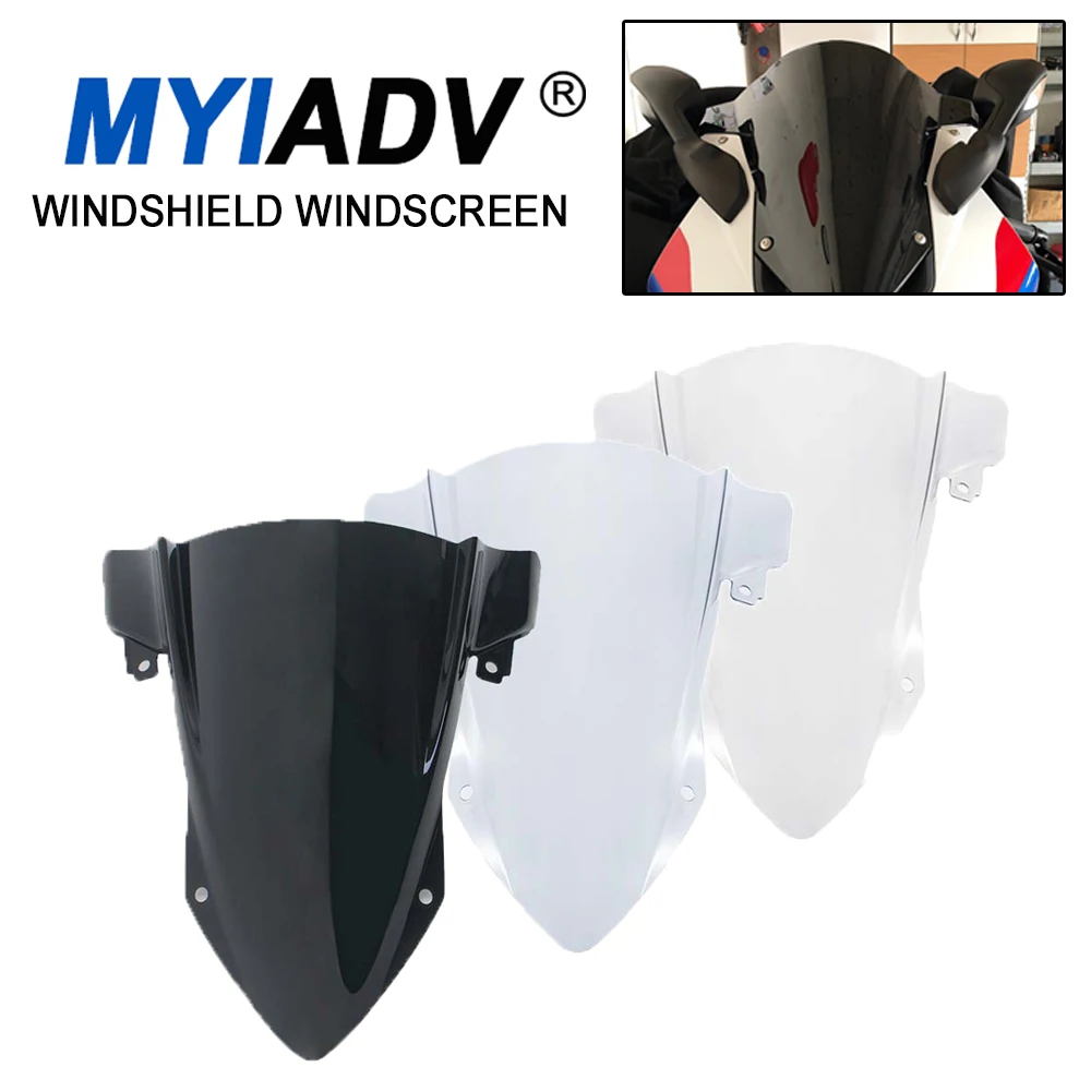 

Racing Windshield For BMW S1000RR 2019 2020 2021 S 1000 S1000 RR Motorcycle Windscreen Double Bubble Wind Deflectors Protector