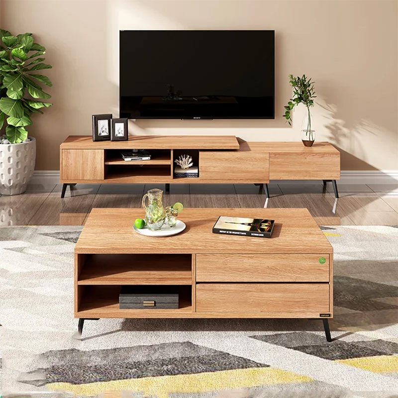 Wooden Furniture Living Room Table Comfortable Unit Floor Cabinet Industrial Console Design Soportes De TV Decoration Stands JGY