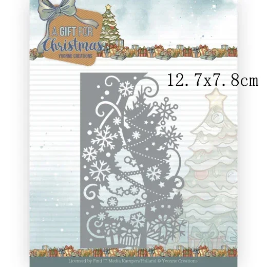 Mmao Craft metal cutting dies cut die mold Christmas tree edge frame tag Scrapbook paper craft knife mould blade punch stencils