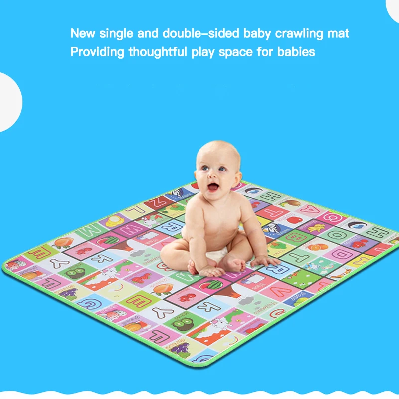 Baby Play Mat 180x120cm Doubel Sided Printed Kids Rug Educational Toys for Children Crawling Carpet Game Activity Gym Foam Floor