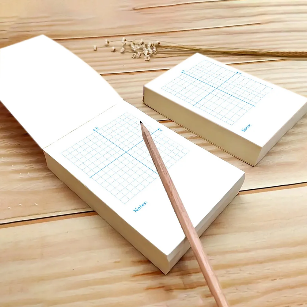 4 قطعة دفتر ممارسة الرياضيات شبكة ورقة Xy تنسيق الرسم البياني ورقة جانب واحد مع محاور فارغة عكس حجم صغير للمدرسة