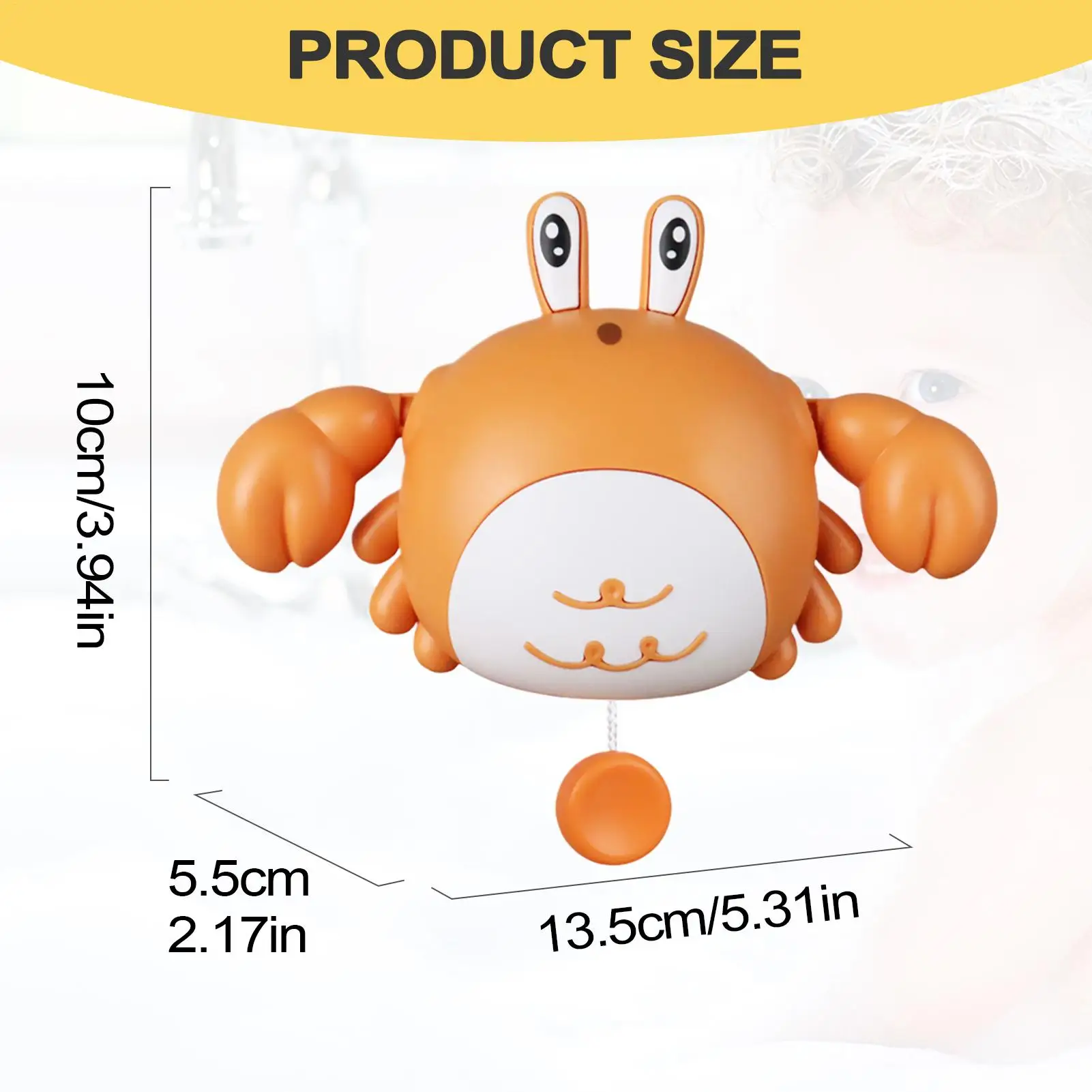 Toddler Shower Toys Crab Shape Toddler Bath Toy Parent-Child Interactive Wind-up Floating Companion For Daycare Beach Travel