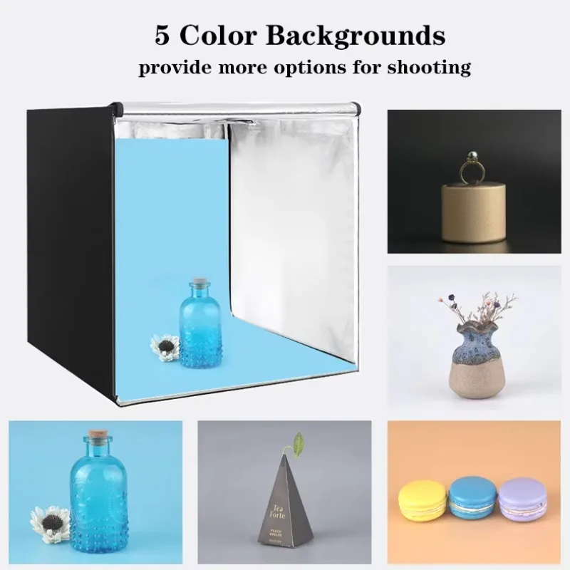 

2025 hot sale 60cm Photo Box Foldable Led Light Box Products Photography Shooting Tent Softbox Portable Studio Soft Boxes