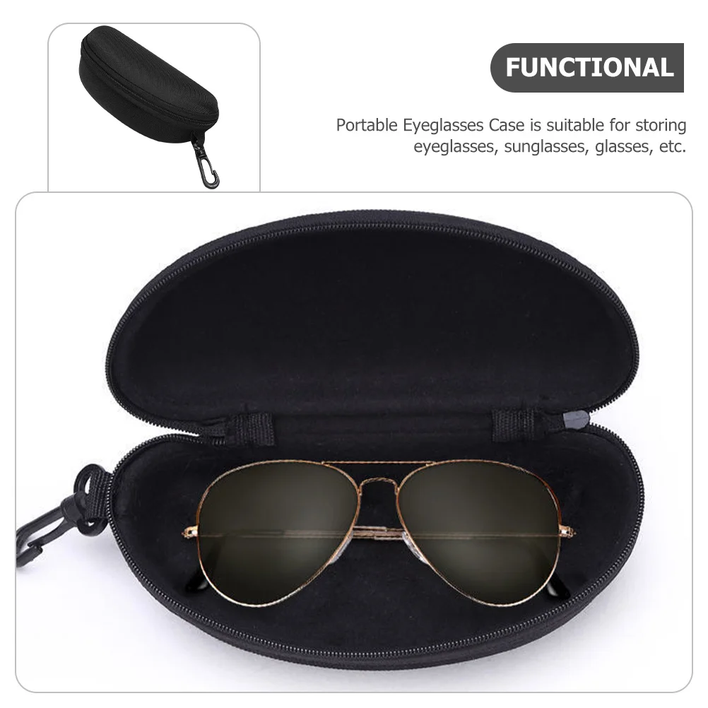 

1Set Box Eva Semi-Rigid Glasses Case Zipper Closure Portable Convenient Holder for Eyewear Scratch Resistant Protection