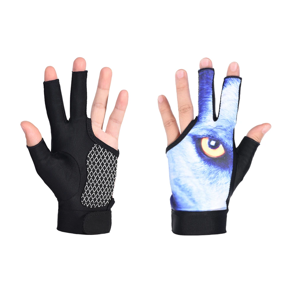 

3 Fingers Billiards Glove Size L Lightweight Anti Slip Snooker Cue Glove Breathable Moisture Wicking Net Flexible Fit For Men