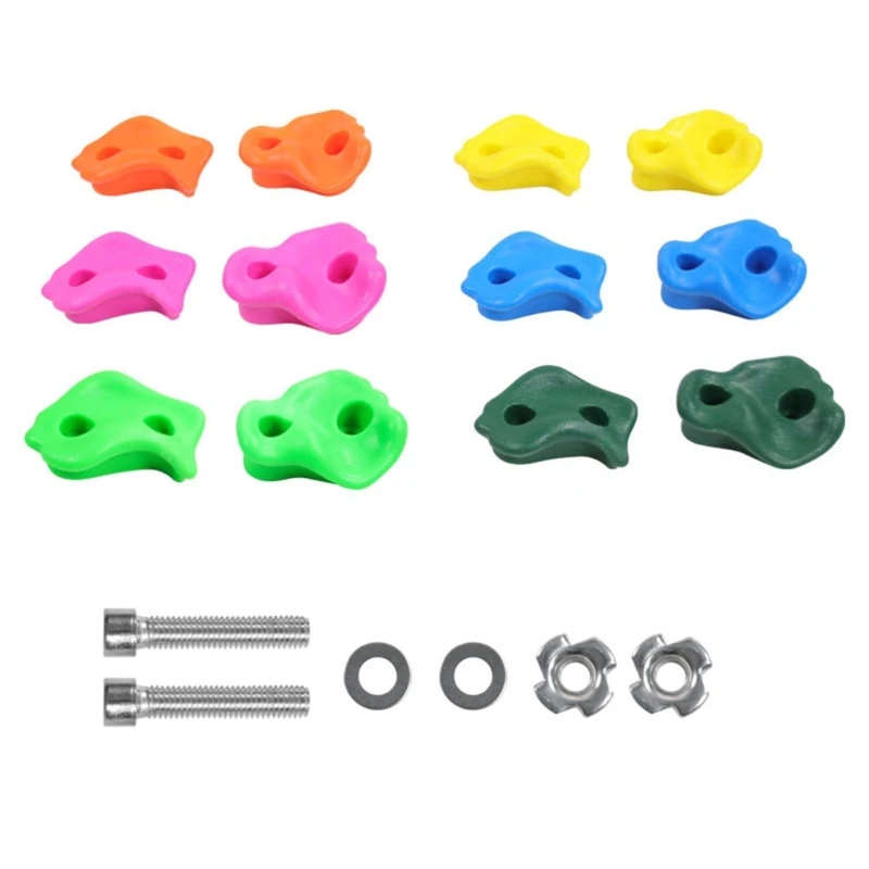 Outdoor and Indoor Climbing Grips Rock Climbing Holds for Kids Safety Wall Climbings Grip Develop Overcome Difficulties