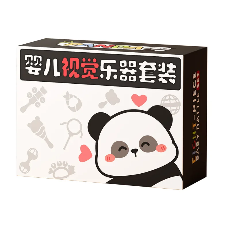 ألعاب الرضع: مجموعة هدايا خشخيشة من عمر 0 إلى 6 أشهر لحديثي الولادة مجموعة خشخيشات الباندا للأطفال الصغار #6