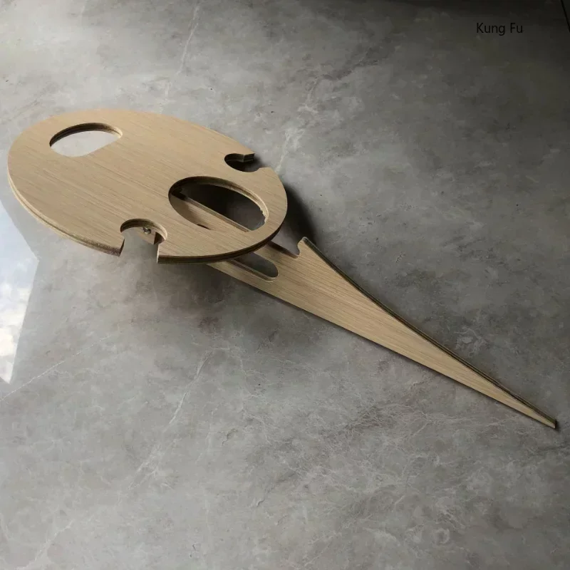 Folding Wine Rack Beach Lawn Ground Insertion Ink Rack Outdoor Wine Rack Creative Solid Wood Outdoor round Table