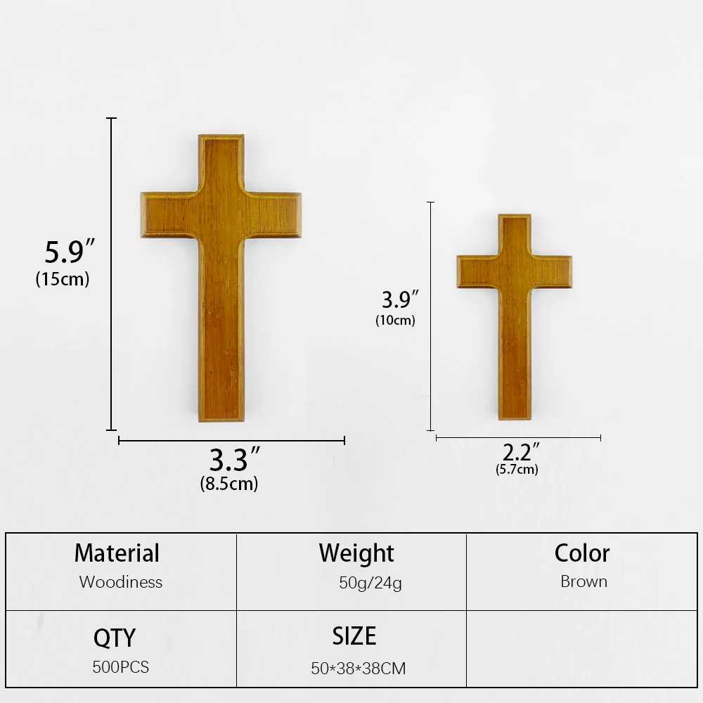 Catholic Wooden Cross Hand Blessing Prayer For The Church Wooden Wall Cross-Religious Art Home Decoration And Easter Gift images - 6