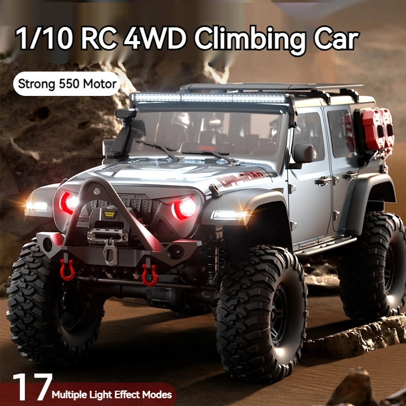 Huangbo R1011 Wrangler Control remoto tracción en las cuatro ruedas escalada todoterreno vehículo 1:10 juguete de bloqueo diferencial de alta y baja velocidad