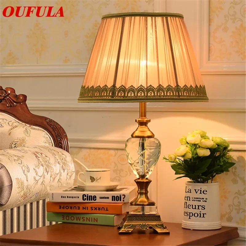 SOURA A Crystal Floor Tabl Lamps Luxury  Modern Contemporary Fabric for Foyer Living Room Office Creative Bed Room Hotel