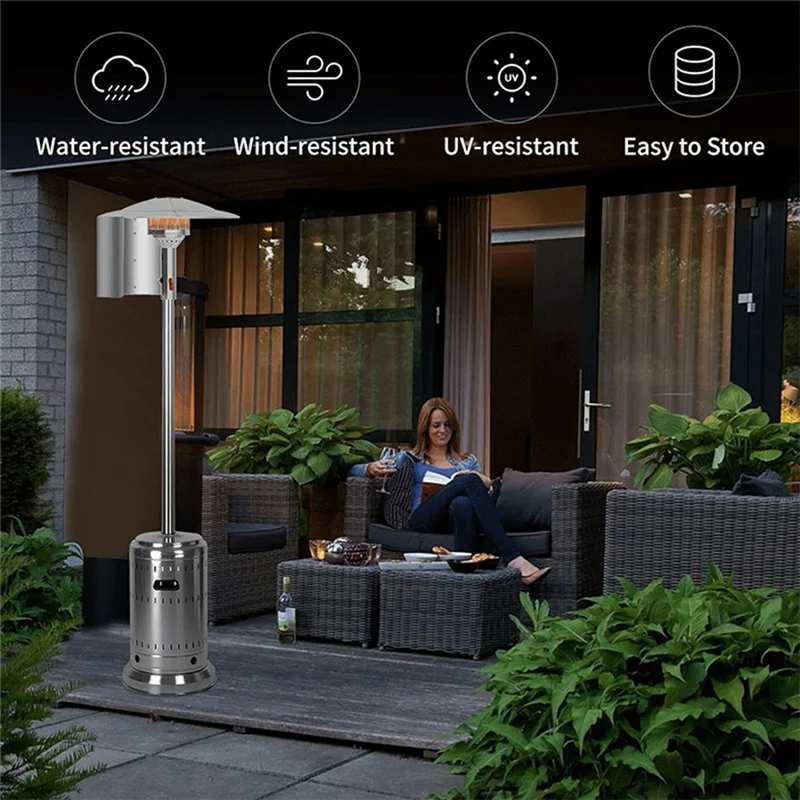 

75STO-Patio Heater Reflector Shield, Heat Focusing Reflector For Round Natural Gas And Propane Patio Heaters Outdoor Easy Instal