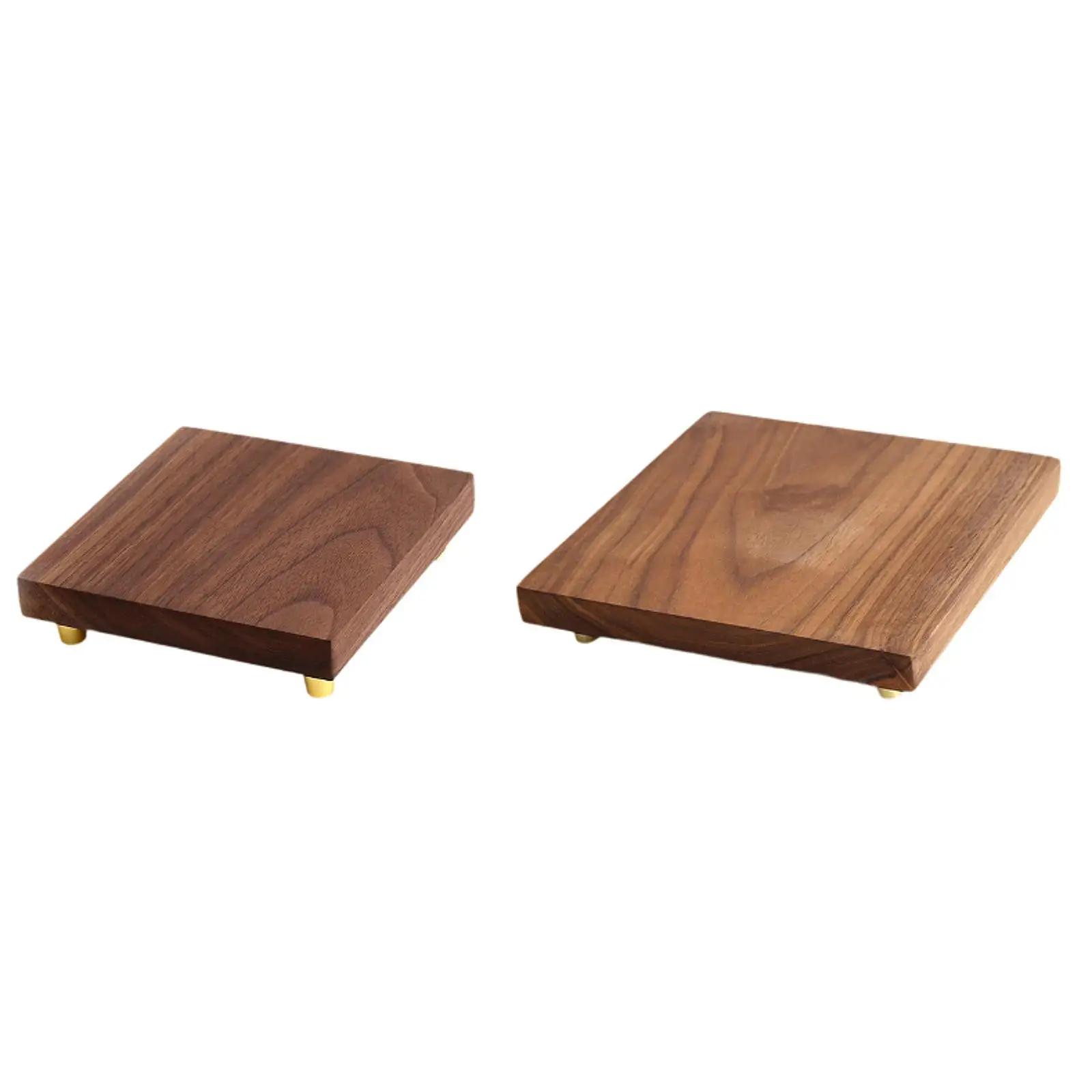 Wood Display Stand Wood Base for Counter Strange Stone Base Home Decor Showing Plate Wooden Riser Tray for Teahouse Office